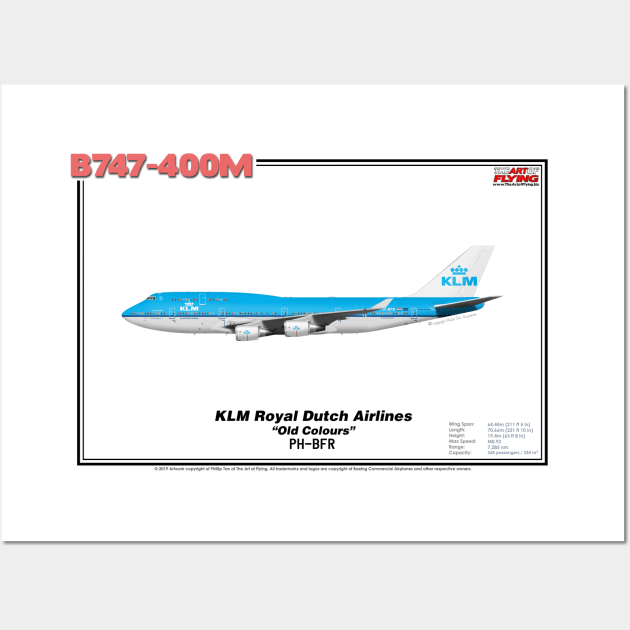 Boeing B747-400M - KLM Royal Dutch Airlines "Old Colours" (Art Print) Wall Art by TheArtofFlying